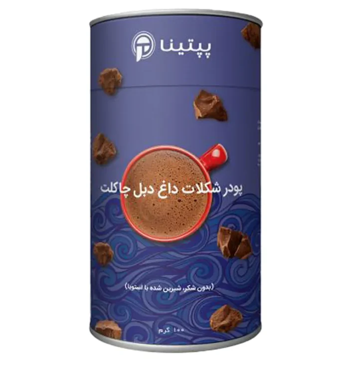 شکلات داغ دبل چاکلت پپتینا قوطی 100 گرمی