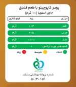 جدول ارزش غذایی کاپوچینو فندق
