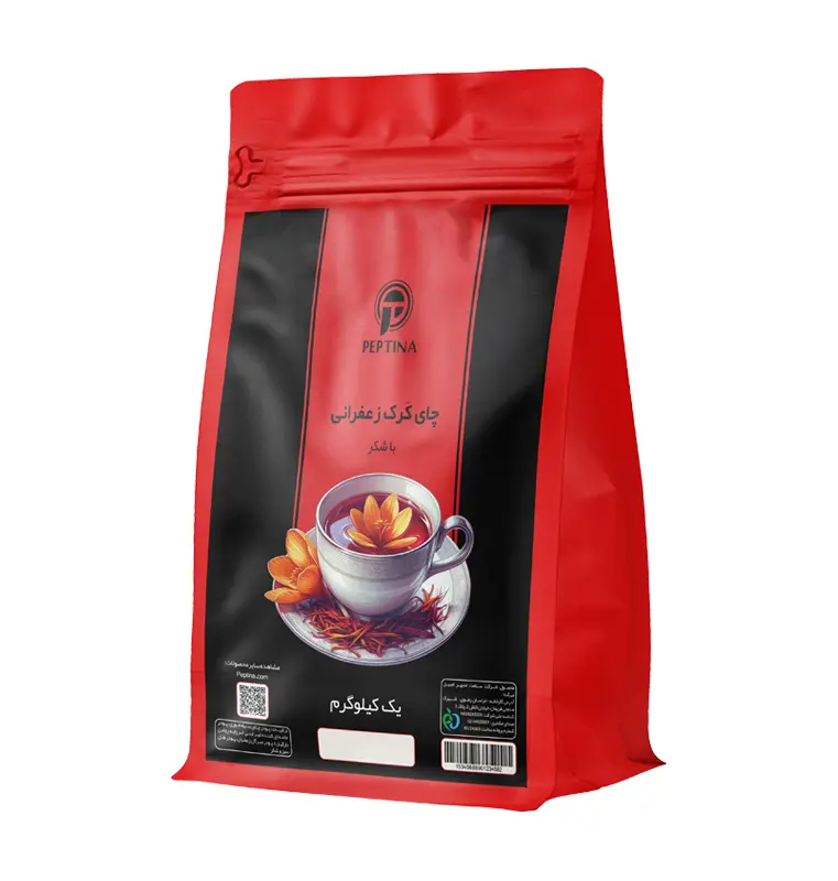 چای کرک زعفرانی با شکر پپتینا