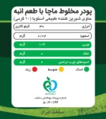 جدول ارزش غذایی ماچا لته انبه پپتینا