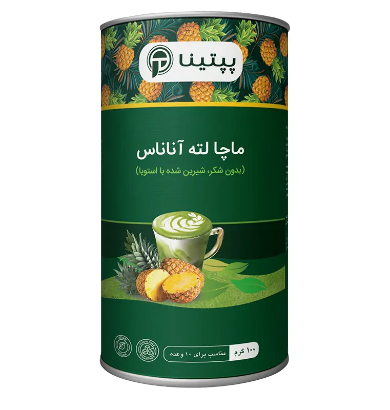 ماچا لته آناناس پپتینا قوطی 100 گرمی