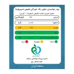 جدول ارزش غذایی بلو لته پپتینا